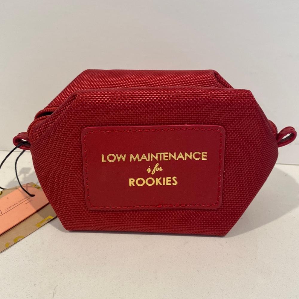 NEW Boulevard Leather Goods Origami Pouch in Cherry